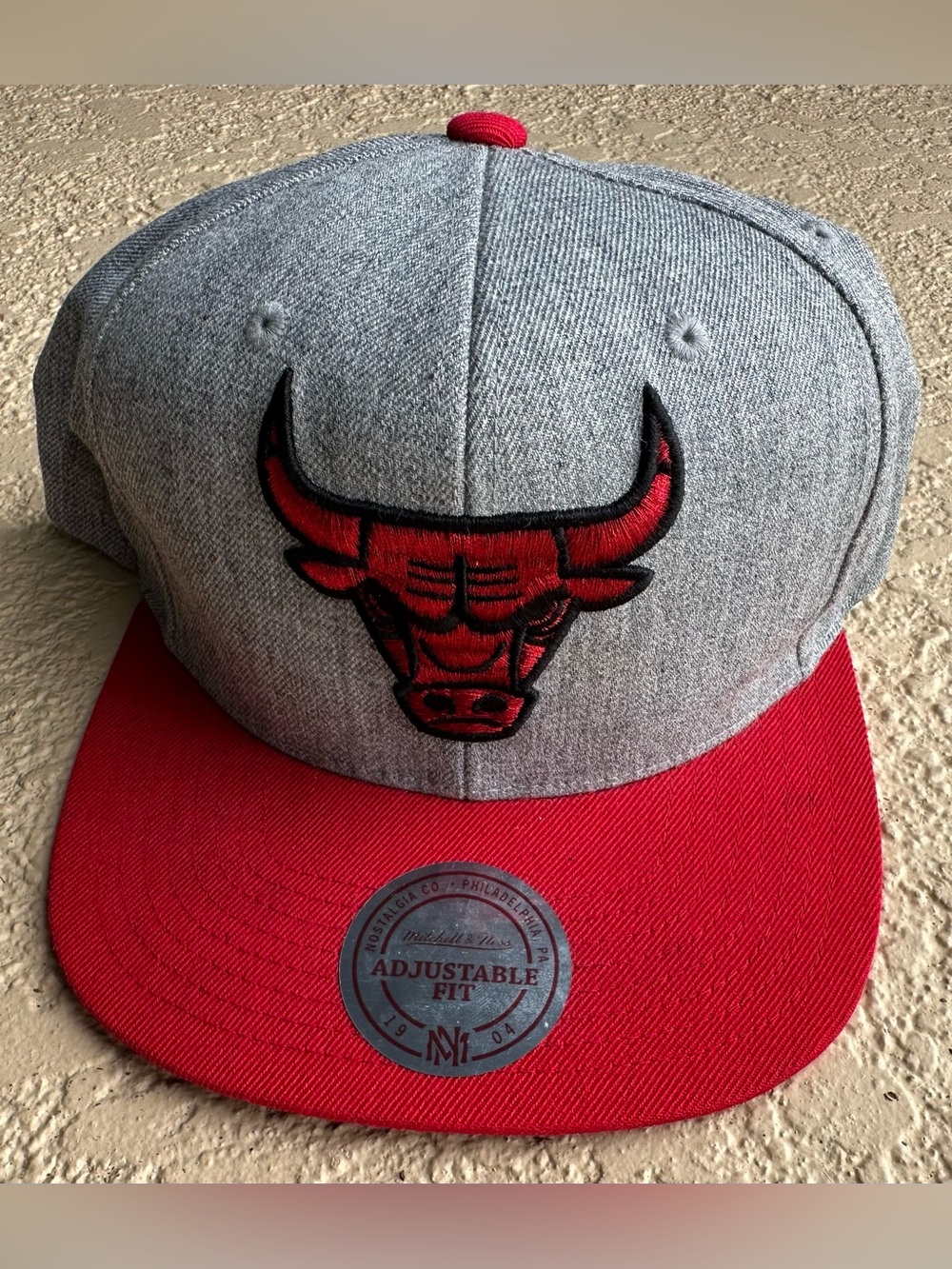 Chicago Bulls Mitchell and Ness Adjustable SnapBack Gray Hat 2016